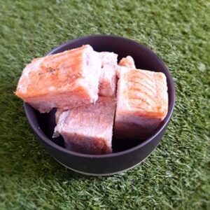 salmon chunks go for raw