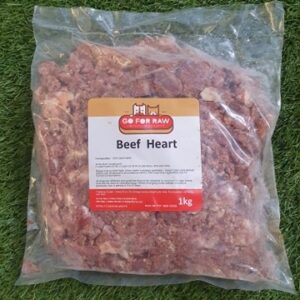 chunky beef heart go for raw