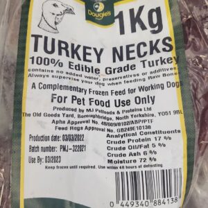 Turkey necks go for raw